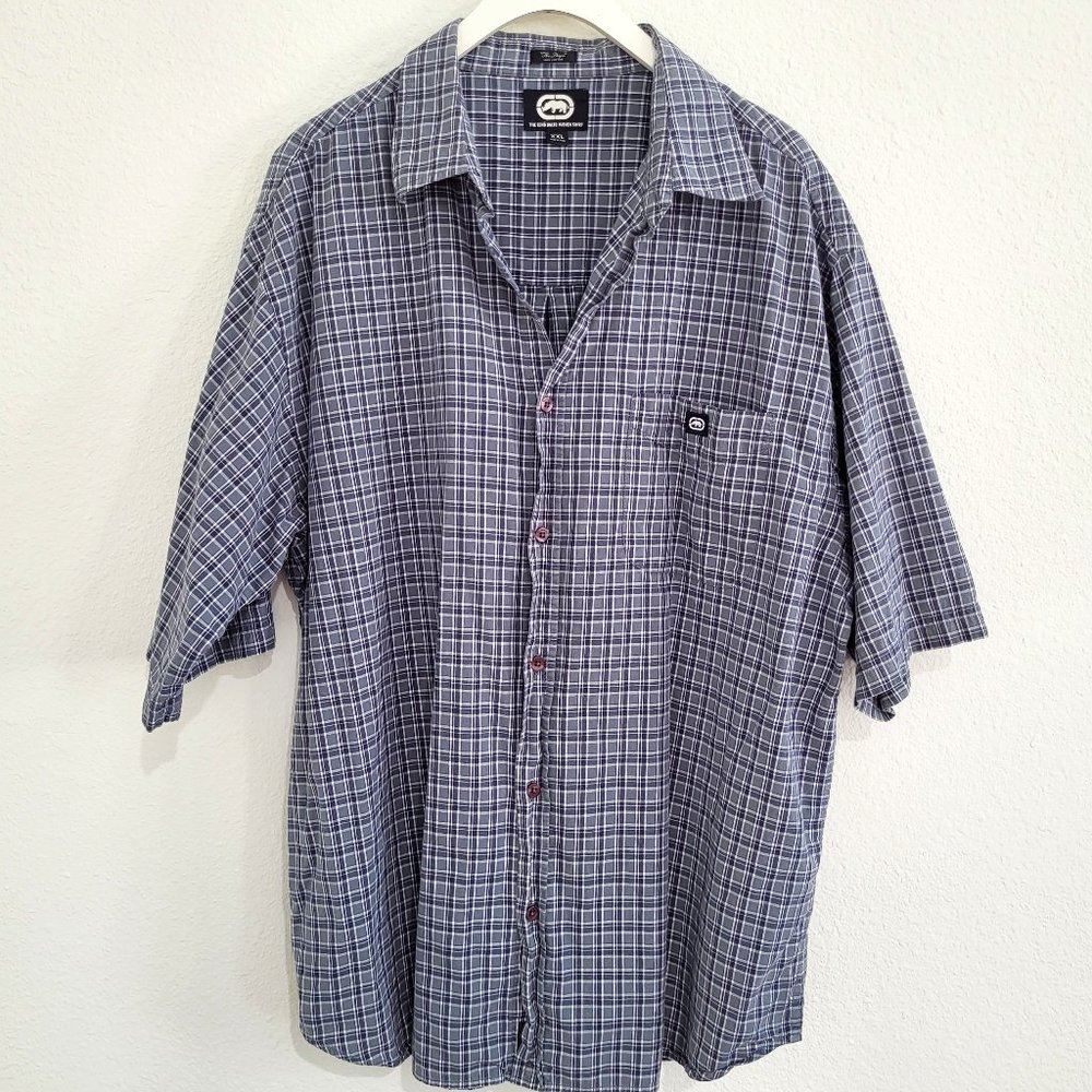 ECKO UNLTD Men's Short Sleeve Button Down Shirt SZ XXL